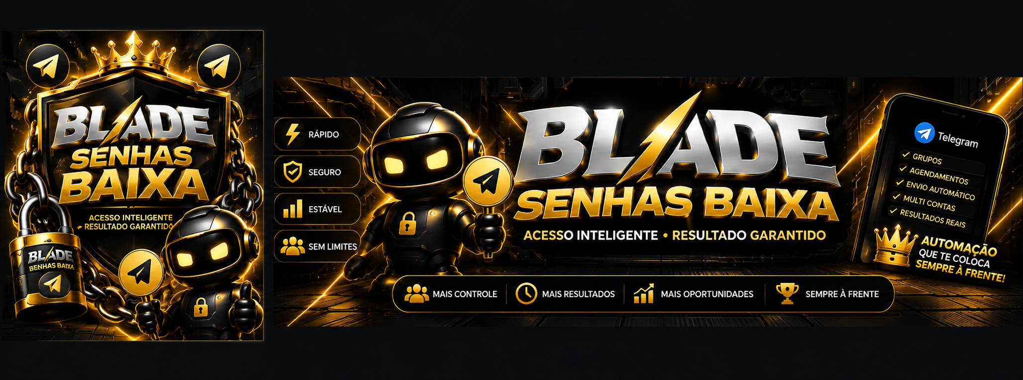 Blade Senhas Baixa — Acesso inteligente, resultado garantido